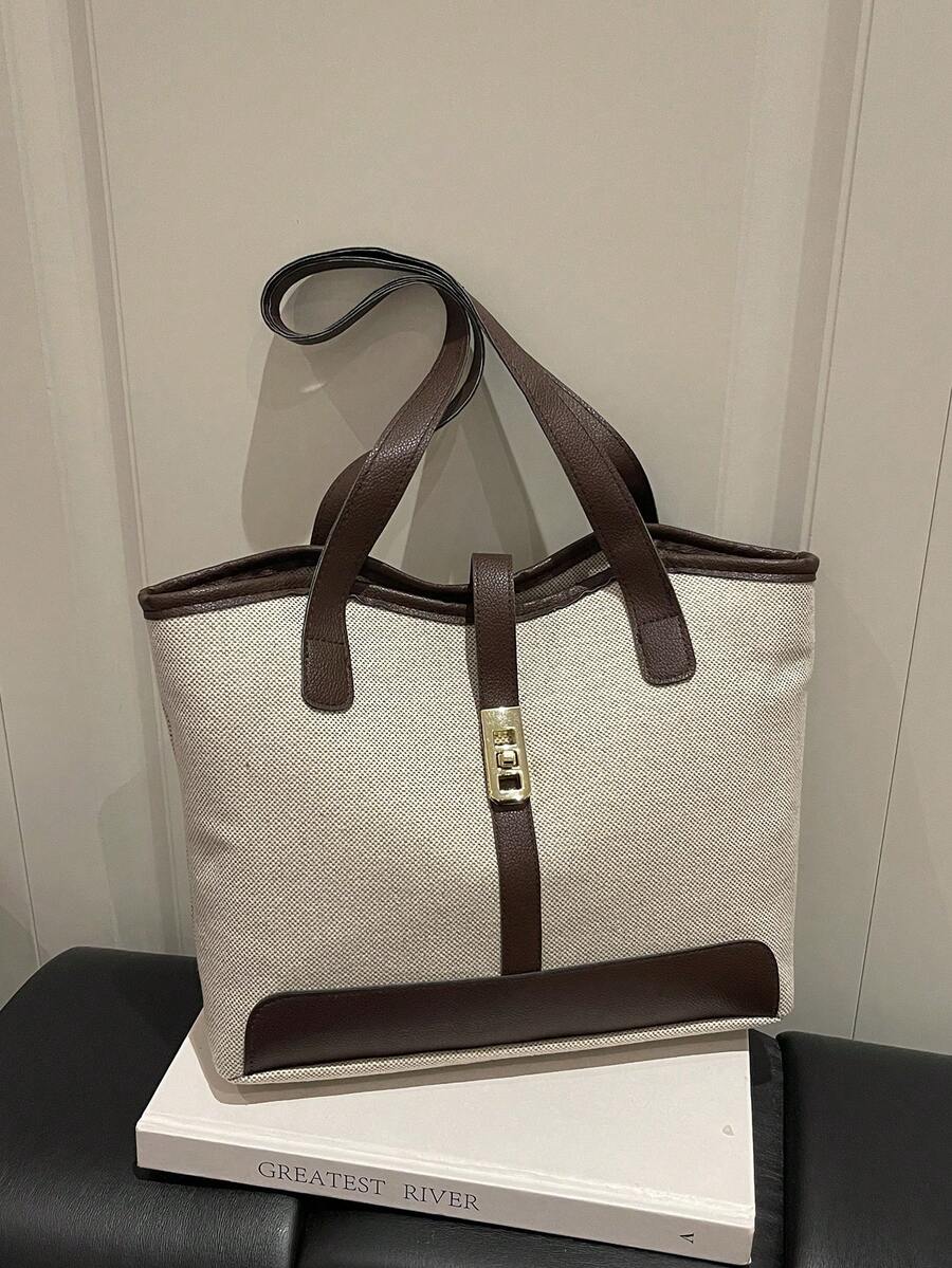 New Luxury Solid Color Premium Versatile Women's Shoulder Tote Bag