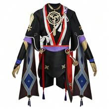 Disfraz de cosplay de Scaramouche, cosplay de Scaramouche Wanderer, disfraz de anime bidimensional, ropa de cosplay de Scaramouche. - Escaramuzador con un solo sombrero de paja - Ver 4