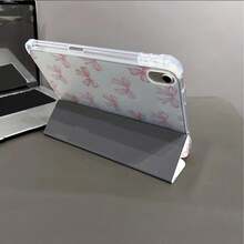 水彩粉色蝴蝶結印花平板保護殼，相容 iPad 10代 10.9 吋 2022/Air 13(M3 2025)/Air 11(M3 2025)，相容 、Pad、Matepad、Pad、Honor Pad - 彩色 - 查看 5