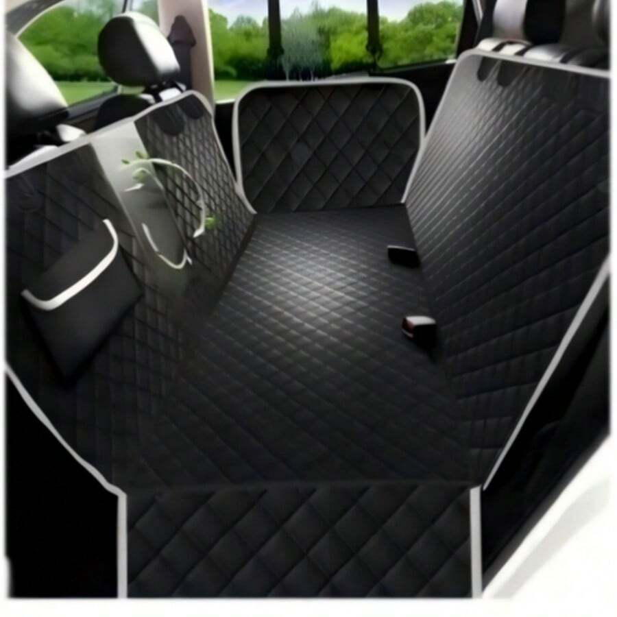 Dog Car Seat Cover With Mesh Window And Storage Pockets, Scratch-Resistant Non-Slip Dog Car Hammock, Universal Size, Suitable For Sedan/Truck/SUV - Multicolor - View 1