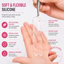 Professional Korean Lash Lift Step 1 Flat Pads 2PCS Reusable Silicone Softening Shields - Baby Pink - View 4