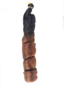 Loose Wave Spiral Curl Braiding Hair Extensions, High Temperature Ombre Pre Stretched Synthetic Crochet Hair - 彩色 - 查看 18