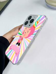 Tema de fiesta de cumpleaños rosa de Pinkfongfunda de teléfono Fundas compatibles con ,Apple,VIVO,OPPO,,, y Honor.Fabricadas en silicona TPU,ofrecen protección contra golpes y caídas. - transparente - Ver 5