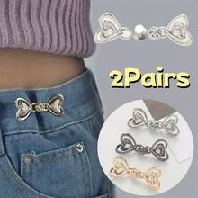 2Pairs Pants Tightener For Waist Women Jean Tightening Clips Jean Pins To Make Waist Smaller Adjust Waist Clips Pant Pins - Multicolor - View 4