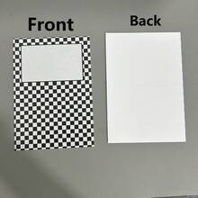 25/50 piezas Tarjetas de mesa con tema de carreras, tarjetas de mesa para fiesta de cumpleaños con patrón de cuadros blancos y negros, tarjetas de papel plegadas de 3.5in X 2.5in para nombres, etiquetas de alimentos, buffet de fiesta de cumpleaños - A - Ver 8