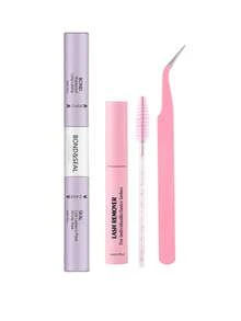 2-In-1 Eyelash Adhesive And Sealer, Suitable For Eyelash Clusters, 72-Hour Super Strong Hold, Long-Lasting And Non-Irritating, Suitable For Home DIY (Black Adhesive And Sealer, 10ml) - Dusty Purple - View 11