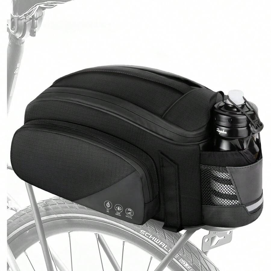 Bolsa Trasera para Bicicleta, Alforja Mochila Impermeable Reflectante para Parrilla de Bicicleta Ciclismo, Bolsa de Transporte p - 12 litros - Ver 1