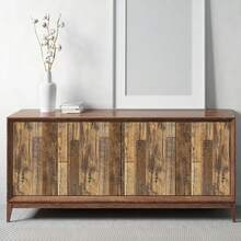 Rustic Wood Plank Peel And Stick Wallpaper 1 Roll 45cm*5m, Vintage Distressed Brown Wooden Contact Paper, Removable Self Adhesive Wall Sticker For Living Room Bedroom Accent Wall - Spliced Wood Boards - View 3
