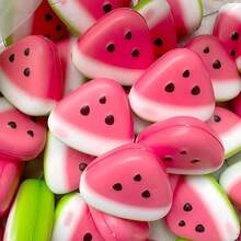1pc Mini Triangular Watermelon Slice Squishy Toy, Wet-Feel Super Soft Slow Rebound Squeeze Stress Relief Toy, Cute Fruit Pressure Release Venting Toy, Suitable For Children 3 Years Old And Above And Adults, Desktop Decoration Gift - Multicolor - View 6