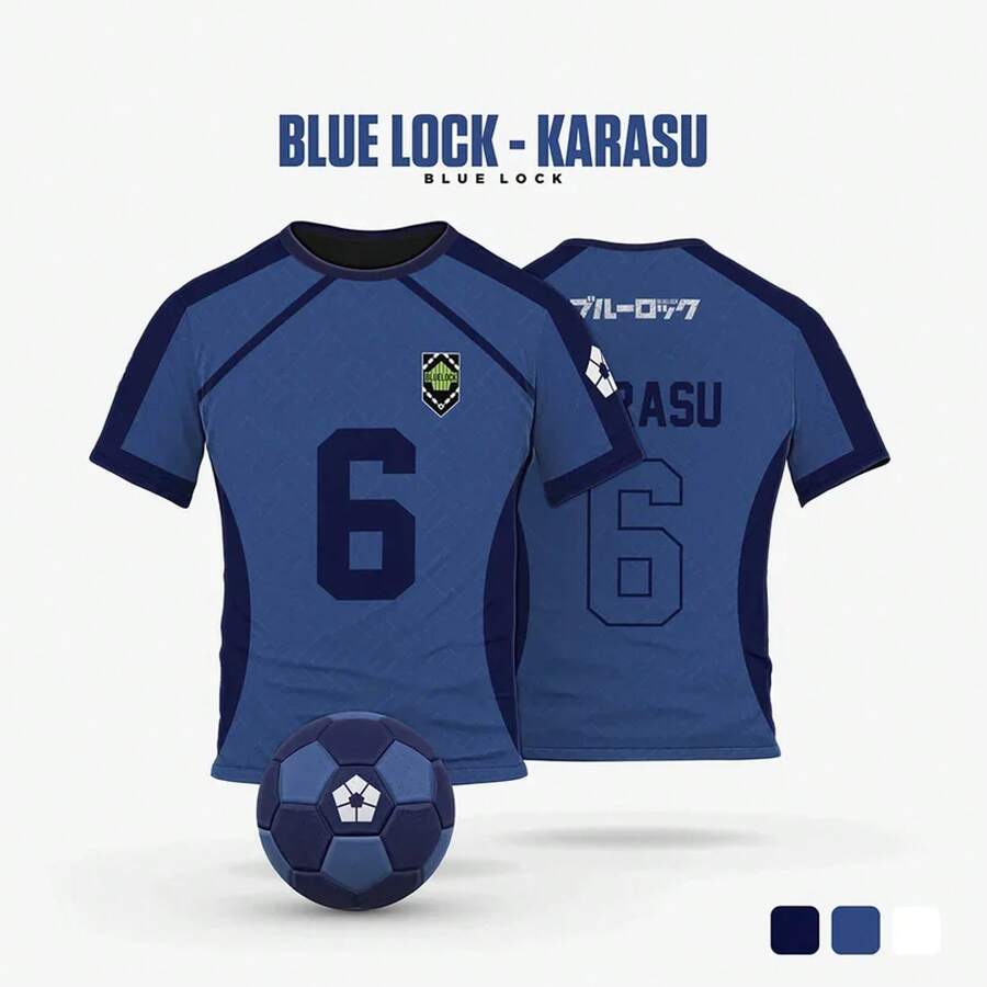 Nagi 3D Printed Anime Blue Lock Soccer Jersey For Men And Women, Short Sleeve, Sporty Style, Y2k, Harajuku, Cosplay. - L50324094639 - 查看 1