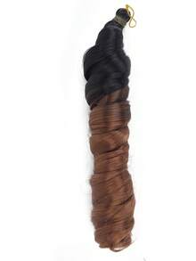 Loose Wave Spiral Curl Braiding Hair Extensions, High Temperature Ombre Pre Stretched Synthetic Crochet Hair - 彩色 - 查看 20