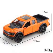 1件裝 (袋裝) 1/36比例素色男孩玩具，部分鋅合金玩具車，FX-1500 WILD風格玩具越野皮卡車，合金壓鑄玩具車，逼真越野皮卡，回彈發條功能，可開雙側車門，兒童玩具，適合3歲以上男孩，單件鋅合金玩具車，節日禮物，收藏玩具，生日禮物，精緻玩具車 - 彩色 - 查看 3