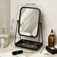 1pc Minimalist Freestanding Makeup Mirror, Home/Dorm Vanity Mirror - Multicolor - View 13