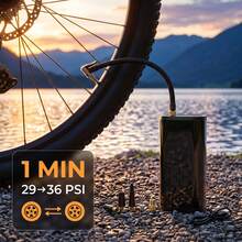 Car Tire Inflator Pump Electric Bicycle Pump, With Digital LCD Pressure Gauge, 150 PSI High Pressure Bicycle Pump, Rechargeable Portable Air Compressor, Automatic Inflation Suitable For Electric Bicycle, Motorcycle, Scooter, Smart Bicycle Pump With LCD Display And Type-C Interface - PR-325 - View 10
