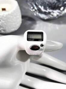 Multi-Color Optional Ring-Style LED Digital Counter, Wearable Manual Electronic Tally Counter, One-Click Reset To Zero, Clear Nighttime Reading Without Eye Strain, Compact Lightweight Long Battery Life Durable Model, Macaron Matte Solid Color Versatile Design, Suitable For Buddhist Prayer Counting / Crochet Stitch Counting / Exercise Tracking / Nighttime Work Counting / Daily Portable Counting - Multicolor - View 6