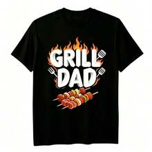 Camiseta cómoda de uso diario con diseño de barbacoa para papá - Blanco - Ver 1