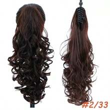 24 Inch European And American Style Drawstring Wavy Fiber Ponytail Hair Extension For Women, Everyday Wear - Multicolor - View 16