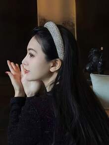 1pc Sparkling Rhinestone Headband, Sequin Crystal Hairband, Elegant Luxury Women's Hair Accessory - Multicolor - View 3