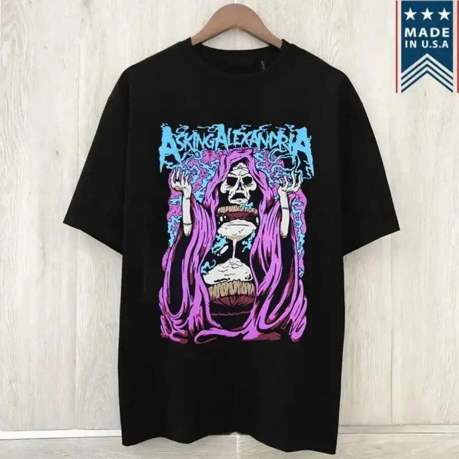Asking Alexandria Band Logo T Shirt Full Size S 5Xl - Black - View 1