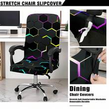 1 Set Sarung Kursi Kantor & Gaming (Ini Adalah Sarung Kursi, BUKAN Kursi!!), Gaya Desain Unik, Set Sarung Kursi Kantor Elastisitas Tinggi yang Dapat Dicuci, Cocok untuk Kursi Gaming, Dekorasi Rumah & Kantor - MultiWarna - View 7