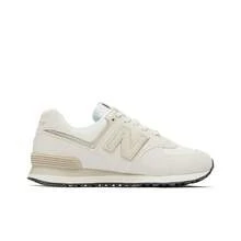 New Balance NB 574 運動舒適百搭耐磨透氣 低筒 休閒城市通勤跑步鞋 男女同款 米白黑 - 米白色 - 查看 2