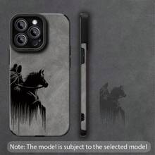 [Envío en 24h desde DE/FR/ES] Funda de teléfono con patrón vintage de caballero y caballo, a prueba de golpes, compatible con la serie 17/16/15/14/13/12/11, cubierta protectora de TPU con textura de cuero sintético, resistente a arañazos y al desgaste, estilo, adecuada para entusiastas de la moda, regalo ideal para cumpleaños y días festivos. - 3 - Ver 6