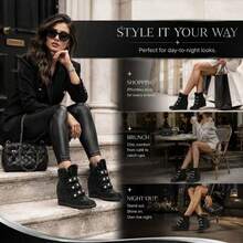 Women Ankle Boots & Booties - 黑鑽 - 查看 9