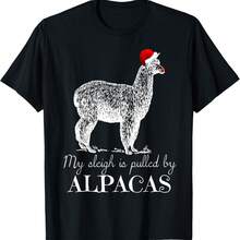 Alpaca Christmas Shirt - Funny Christmas Alpaca T-Shirt T-Shirt - Black - View 6