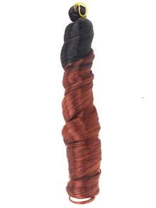Loose Wave Spiral Curl Braiding Hair Extensions, High Temperature Ombre Pre Stretched Synthetic Crochet Hair - 彩色 - 查看 10
