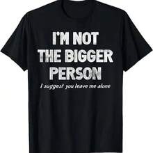 sticas con frases graciosas y diseños geniales para chicos, camiseta unisex de cuello redondo para hombre y mujer, camiseta casual de verano con cuello redondo, 100% algodón de alta calidad. - Negro - Ver 2