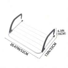 Multi-Scenario No-Drill Radiator Drying Rack, Foldable Balcony Railing Storage Shelf, Bathroom Mini Towel & Shoe Drying Rack - No-drill Wall Mount - View 7