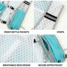 Running Vest With Phone Pocket Lightweight Adjustable Jogging Vest Marathon Run Vest With Pockets For Women Men - Baby Blue - View 8