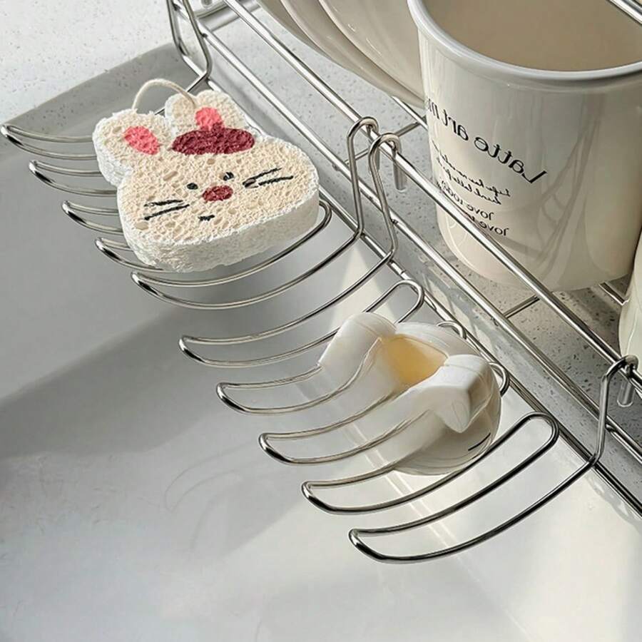 Stainless Steel Drain Rack, Drainage Basket, Expanded Small Hanger, Storage Shelf, Storage Basket, Stainless Steel Oversized Tool Organizer, Practical Rack - A - View 1