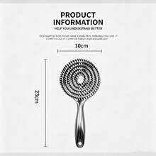 Hollow Metal Ventilated Massage Comb, Multi-Color Thick Hair Tie Set, Anti-Static Detangling Styling Comb And Elastic Hair Tie Combination, Suitable For Home And Salon Hair Care - Silver Comb - B Style Hair Tie - View 8
