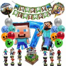 New Steve Pixel World MC-Themed Party Blue Number Balloon Set For Birthday Party Decorations - View 17