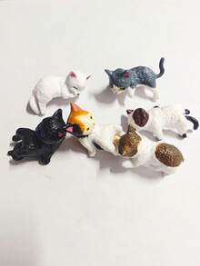 可爱睡猫汽车装饰品，汽车仪表板/电脑桌面展示装饰品，采用树脂制成，带丙烯酸双面胶带 - 彩色 - 查看 22