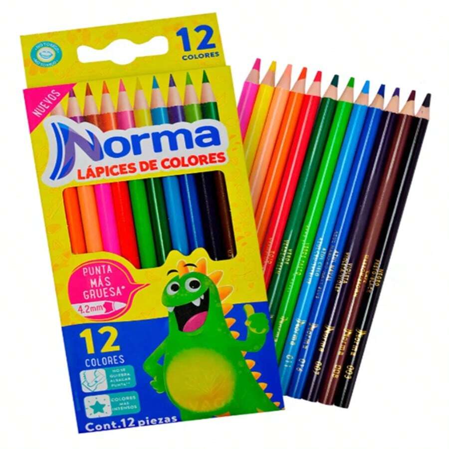 12 Lápices De Colores Intenso Profesional Norma - C - Ver 1