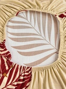 1件/4件/6件裝裝飾椅套，防寵物抓咬、防污，印花黑色羽毛葉片極簡圖案，彩色彈性，四季通用春夏秋冬 - 彩色 - 查看 9