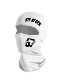 1pc/2pcs Unisex Solid Color Printed Balaclava Headwear Set, Single Hole Full Face Mask, Suitable For Daily Wear And Outdoor Activities - Style 9 - View 2