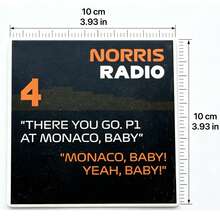 1pc 10cm*10cm Ceramic Coaster F1 Radio TR Style Fun Racing Non-Slip Heat-Resistant Absorbent Coaster, Suitable For Dinner, Afternoon Tea Or Breakfast - Orange - View 6