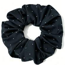Invisible Built-In Zipper Large Capacity Storage Scrunchie, Premium Glossy Satin Rhinestone Hair Tie, Can Store Lipstick, Bluetooth Earbuds, Cash, Jewelry, Watch, Versatile Gentle Large Hair Tie For Commuting, Multiple Colors Available - Stitched Diamond Sequin Satin Braided Hairband - View 16