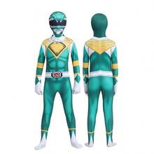 Disfraz de Cosplay de Power Rangers para Halloween, Traje de Tiranosaurio Rex, Tigre Blanco, Ropa Infantil, Traje de Cosplay - Power Rangers Verde - Ver 4