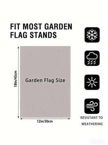 Autumn-Themed Garden Flag With Optional Initial (12.5 X 18 Inches, Double-Sided Print, Featuring Sunflowers And Pumpkins) - 1pc - View 3