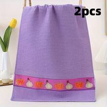 1/2/6pcs,100% Cotton Waffle Checkered Kitchen Tea Towels Large Size Ultra Soft Highly Cloth For Dishwashing Kitchen Cleaning - Multicolor - View 8