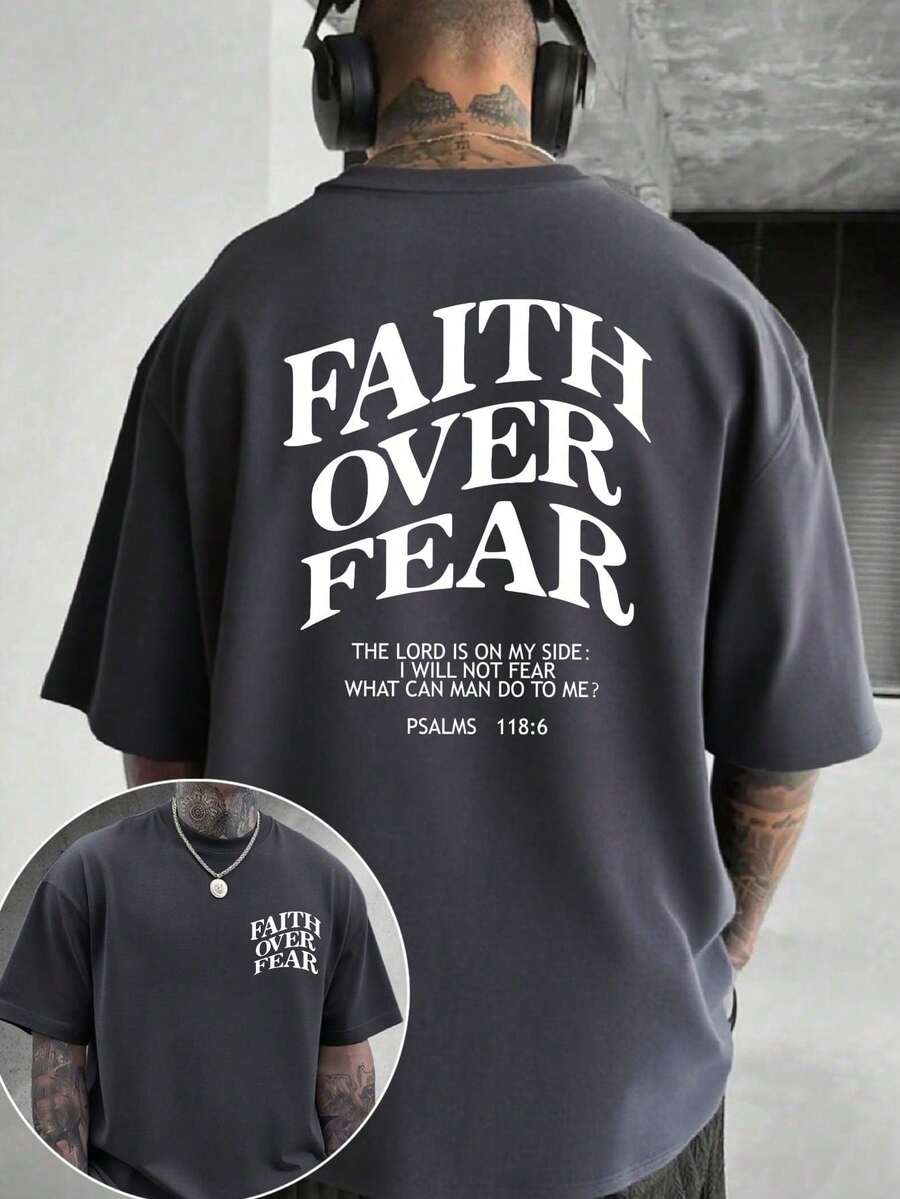 Men's Short-Sleeved Graphic T-Shirt, Urban Design, 100% Cotton, Unisex, Gift Idea For Him Or Her, Comfortable Casual Top. - 灰色 - 查看 1