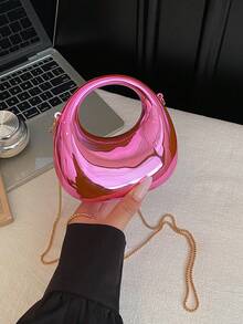 New Acrylic Mini Bag Fashion Evening Bag Chain Shoulder Crossbody Bag - Pink - View 7