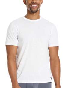 Hurley Men's 3 Pack Cotton Crewneck Short Sleeve T-Shirt - Bright White - View 2