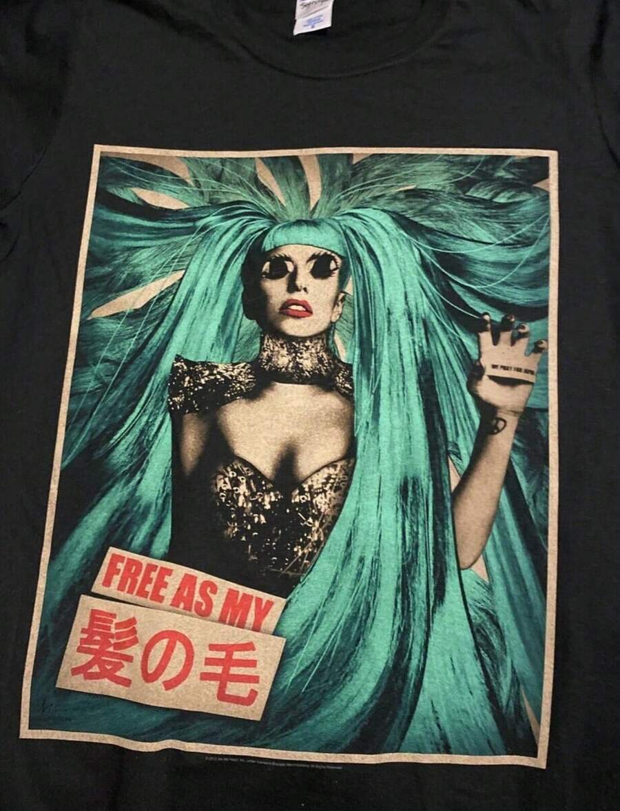 Camiseta del concierto Born This Way Ball de - Negro - Ver 1