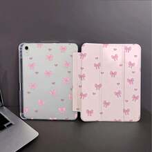 水彩粉色蝴蝶結印花平板保護殼，相容 iPad 10代 10.9 吋 2022/Air 13(M3 2025)/Air 11(M3 2025)，相容 ，相容 Oppo Pad，相容 Matepad，相容 Vivo Pad，相容 Honor Pad - 彩色 - 查看 4