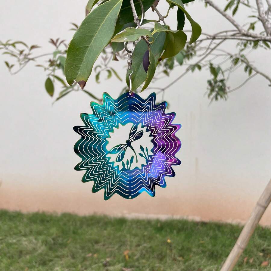 Colorful 3D Metal Dragonfly Wind Chime - Exploding Dragonfly - Outdoor Garden Decoration, No Electricity Required - Suitable For Patio, Yard And Christmas Decoration As A Gift - Colorful Exploding Dragonfly - View 1